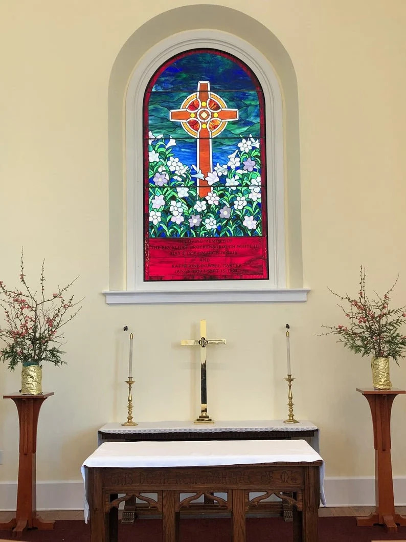 stained glass window religious roof