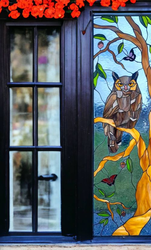 stained glass owl