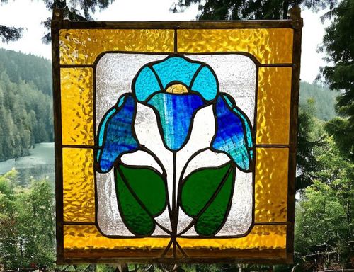 stained glass flowers