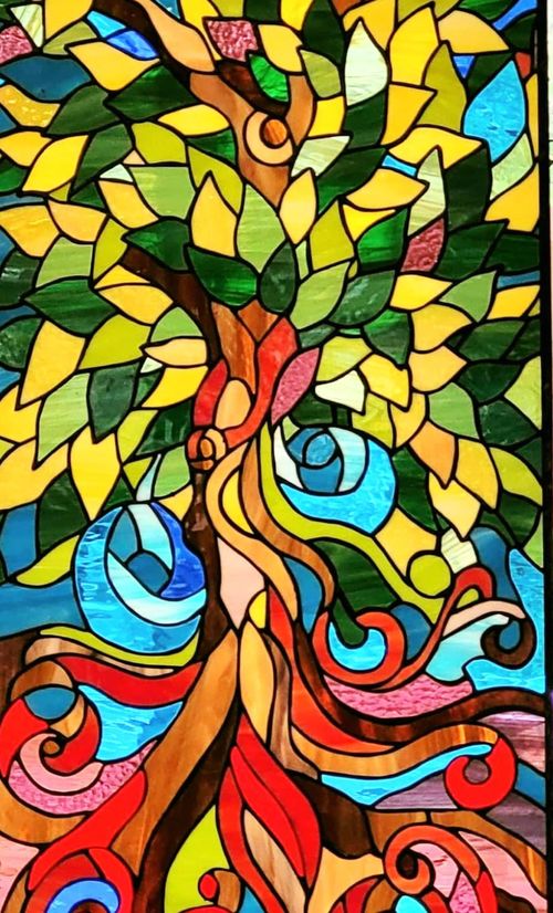 stained glass tree