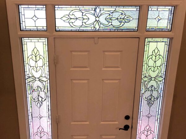 fire damage restoration on a stained glass window