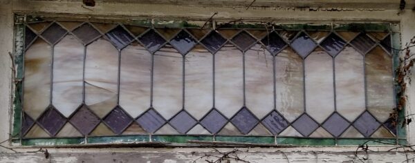 fire damage restoration on a stained glass window