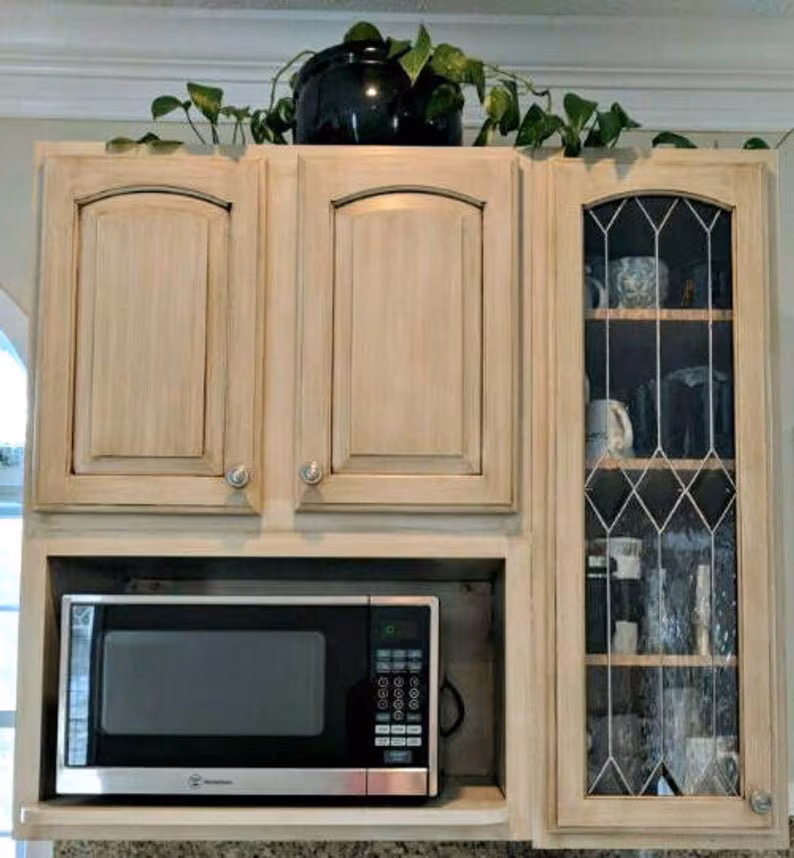 Timeless Clarity: Beveled Diamond Leaded Simplistic Stained Glass Kitchen Cabinet Inserts CI-21 - Image 13